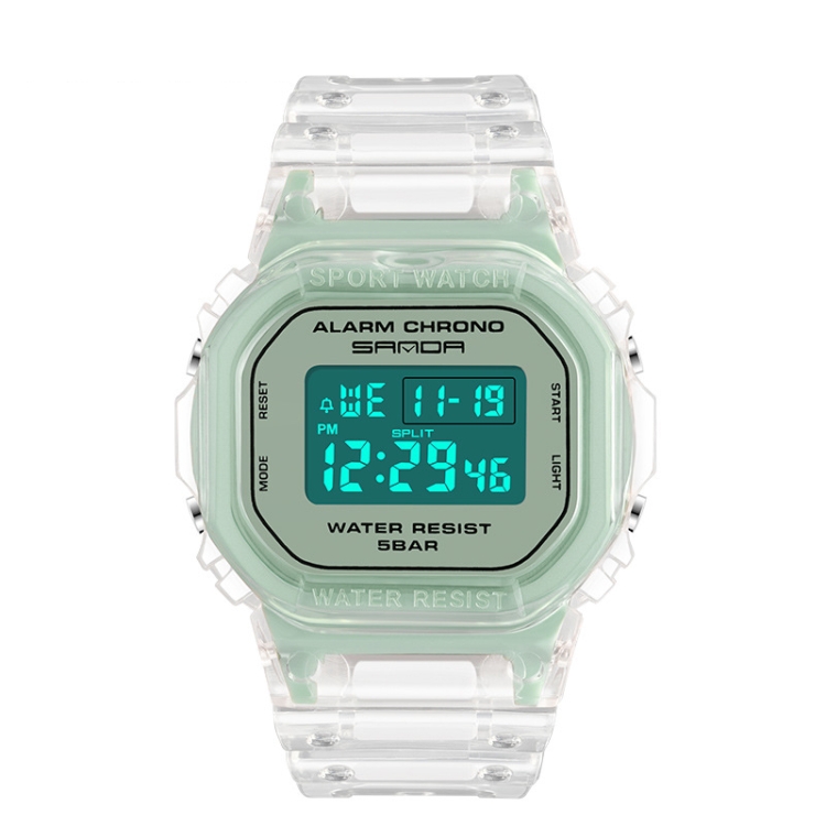 SANDA 2009 Multifunctional Sports Waterproof Calendar Watch(Matcha Green)