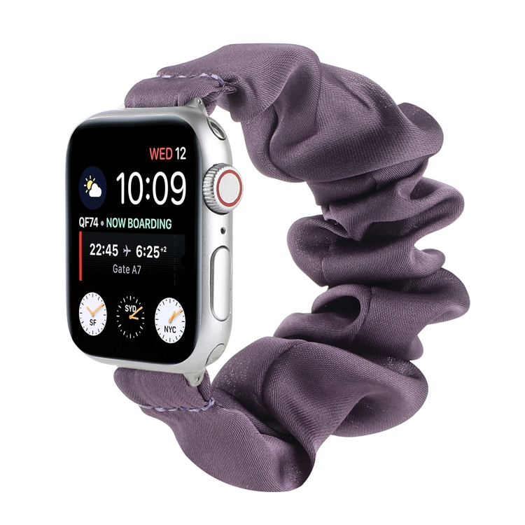 Scarf Hair Tie Watch Band For Apple Watch Series 9&8&7 41mm / SE 3&SE 2&6&SE&5&4 40mm / 3&2&1 38mm(Purple)