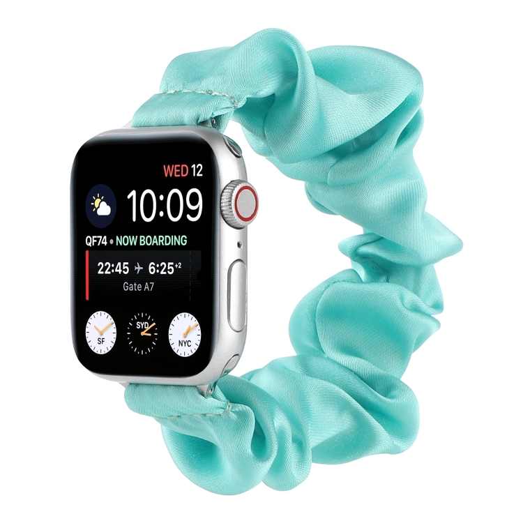 Scarf Hair Tie Watch Band For Apple Watch Series 9&8&7 41mm / SE 3&SE 2&6&SE&5&4 40mm / 3&2&1 38mm(Sky Blue)