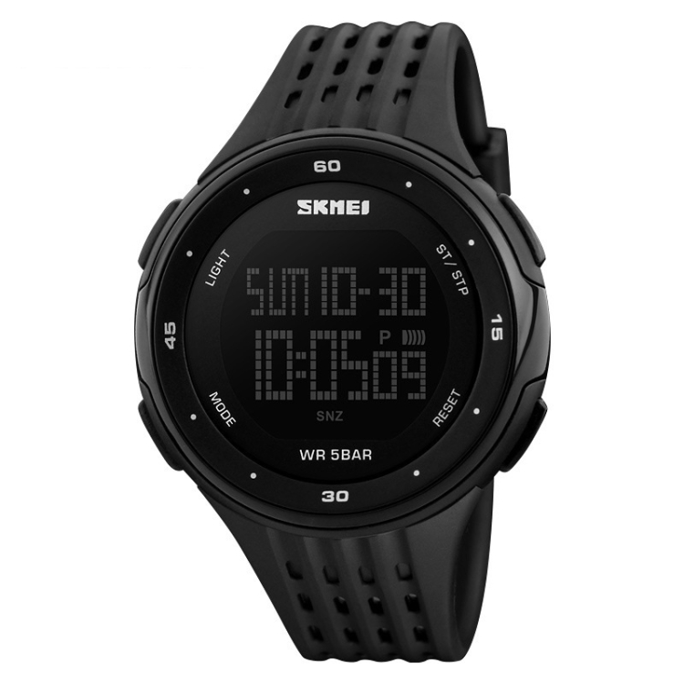 SKMEI 1219 Men Multi-Function Electronic Watch Outdoor Sports Watch(Black)