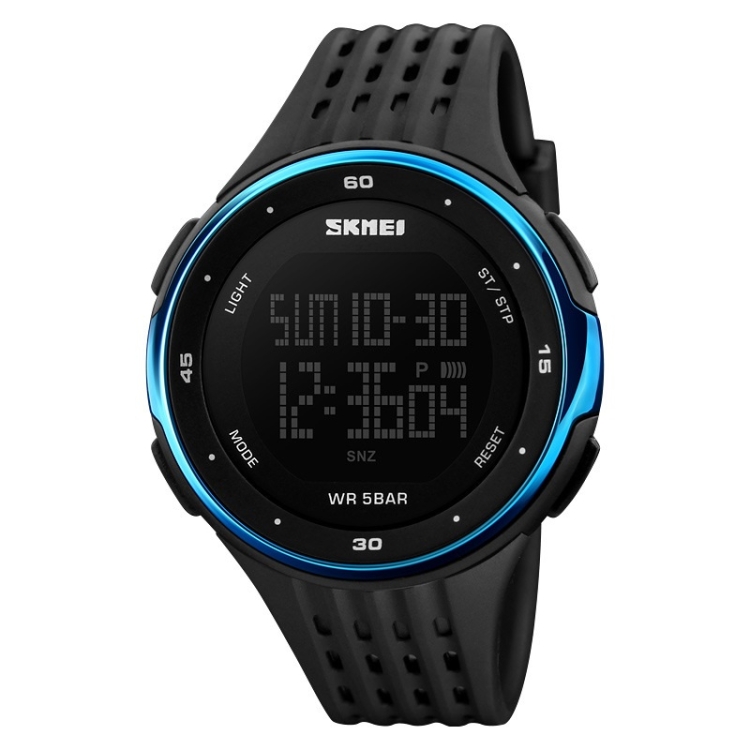 SKMEI 1219 Men Multi-Function Electronic Watch Outdoor Sports Watch(Blue)
