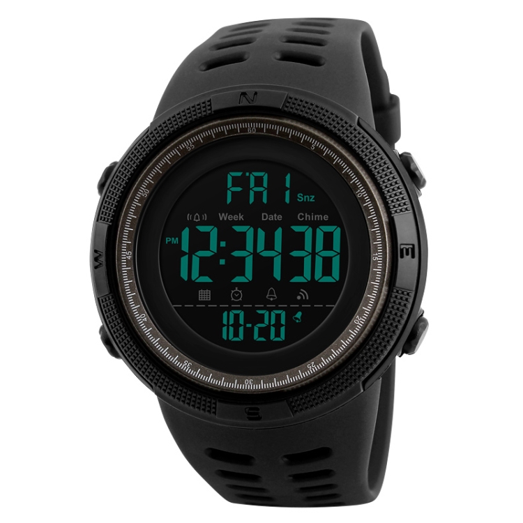 SKMEI 1251 Men Fashionable Outdoor 50m Waterproof Sports Watch Digital Watch with PU Watchband(Grey)