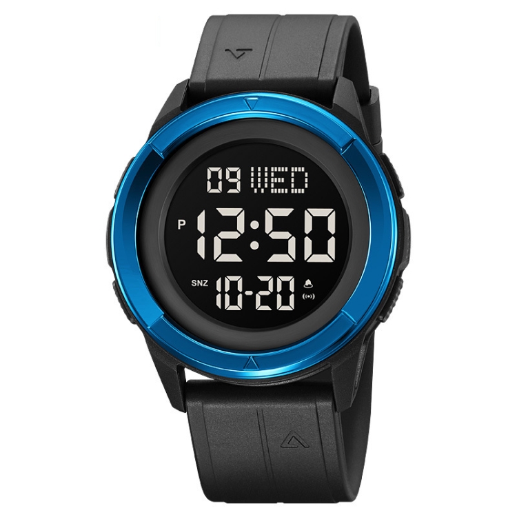 SKMEI 2047 Multifunctional Men 50M Waterproof Sports Digital Wrist Watch(Blue+Black)