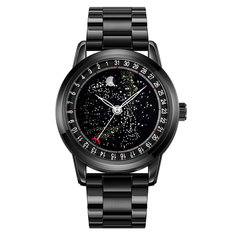 SKMEI 2116 Multifunctional Men 30M Waterproof Fashion Casual Quartz Watch(Black Steel)