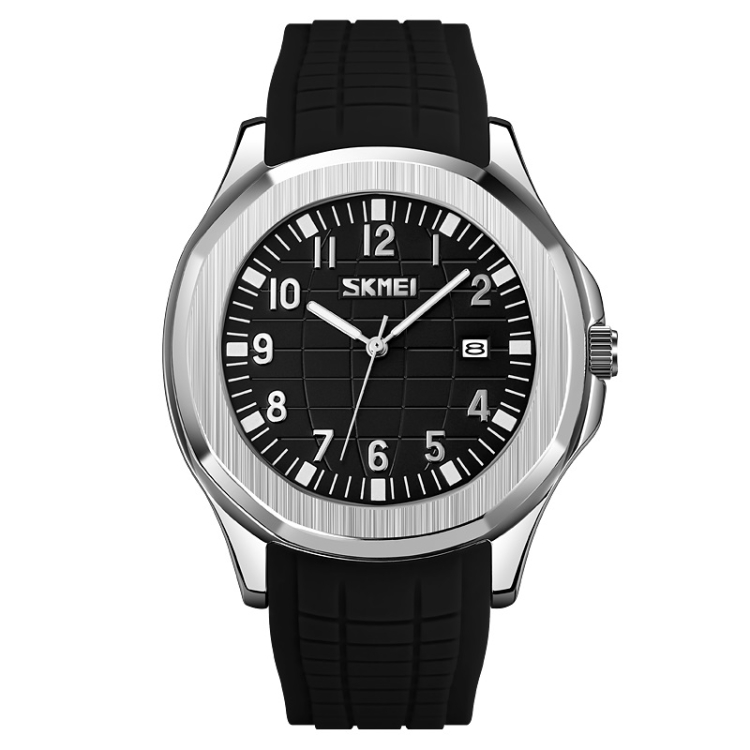 SKMEI 9286 Outdoor Sports Multifunctional Men Waterproof Quartz Watch(Black Belt  Black Noodles)