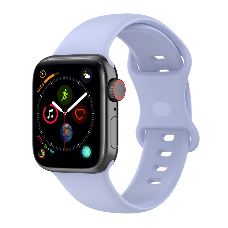 Small Size Silicone Watch Band For Apple Watch Ultra 49mm& Ultra 2 49mm / Series 9&8&7 45mm / SE 3&SE 2&6&SE&5&4 44mm / 3&2&1 42mm(Violet)