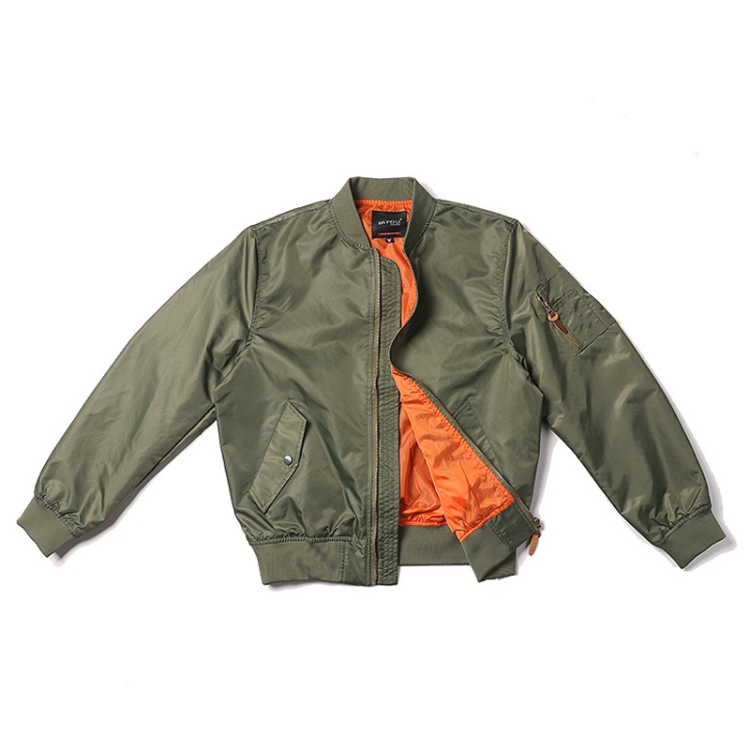 Spring Autumn Thin Man Jacket Loose Nylon Baseball Clothing, Size: XL(Green)