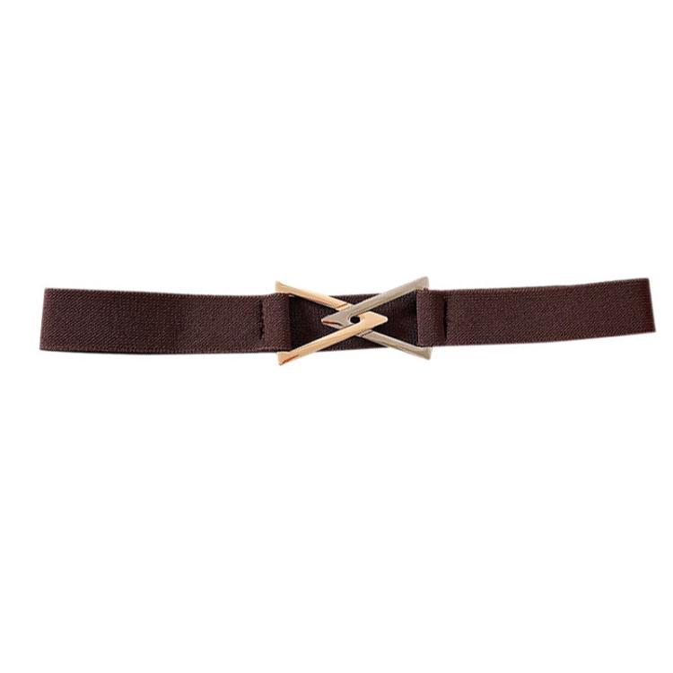 Triangle-shaped Buckle Belt For Slimming Flattering Waistline(Brown)