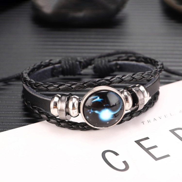 Twelve Constellations Multilayer Beaded Cowhide Bracelet, Style: Capricorn Ordinary
