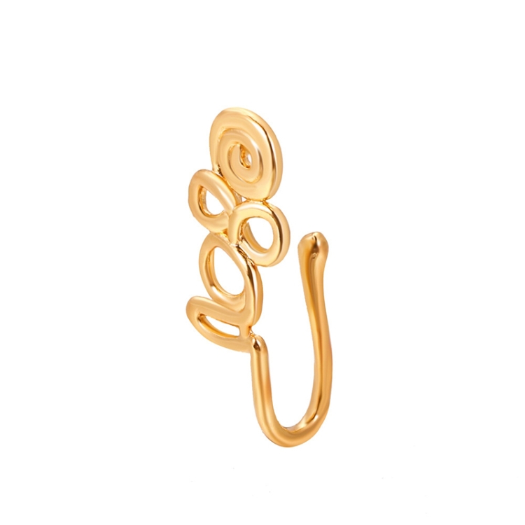 U-shaped Nose Clip Copper Inlaid With Zircon Nose Decoration, Color: G-373 Gold