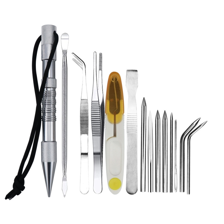 Umbrella Rope Needle Marlin Spike Bracelet DIY Weaving Tool, Specification: 14 PCS / Set Silver