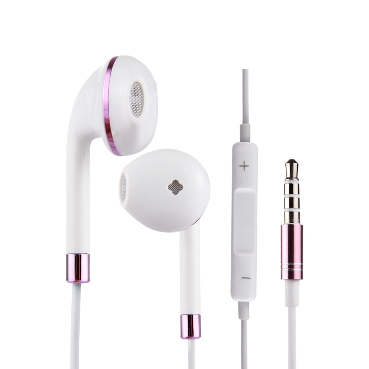 White Wire Body 3.5mm In-Ear Earphone with Line Control & Mic for iPhone, Samsung, HTC, Sony and other Smartphones(Purple)