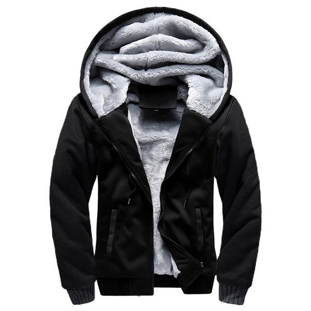 Winter Parka Men Plus Velvet Warm Windproof Coats Large Size Hooded Jackets, Size: 4XL(Black)