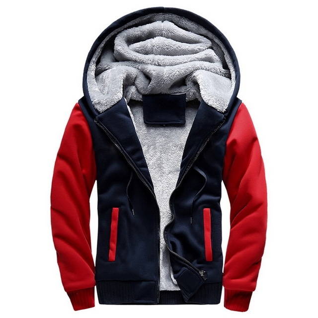 Winter Parka Men Plus Velvet Warm Windproof Coats Large Size Hooded Jackets, Size: 5XL(Red)