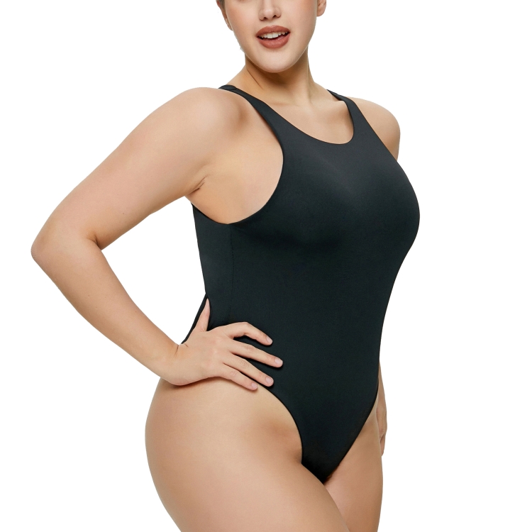 Women Sexy Sleeveless Slim Bodysuit Vest Jumpsuit, Size: S(Black)