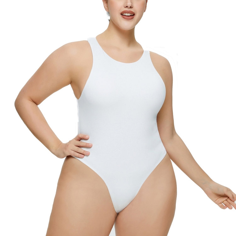 Women Sexy Sleeveless Slim Bodysuit Vest Jumpsuit, Size: S(White)