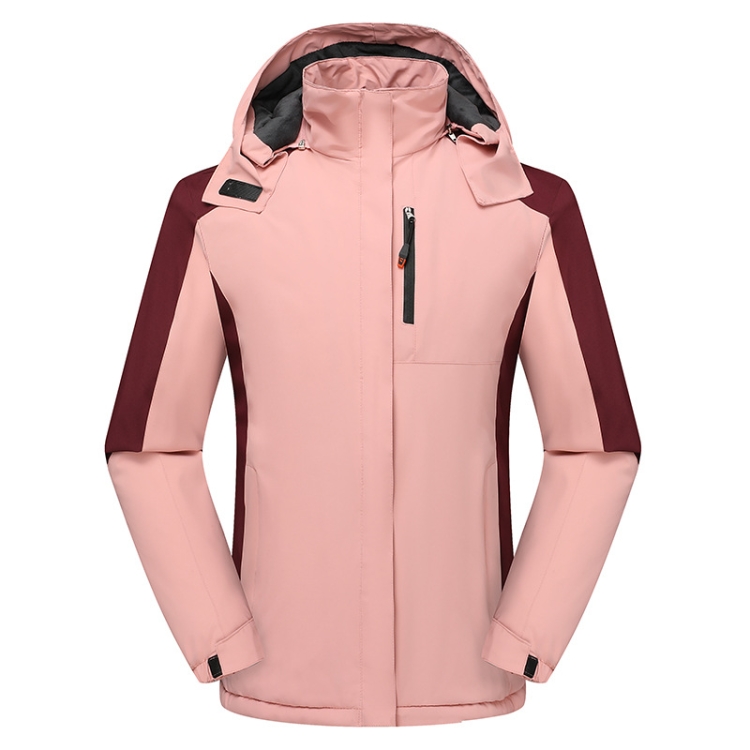 Women Winter Fleece Windproof Warm Jacket Outdoor Waterproof Breathable Mountaineering Clothing, Size: XL(Pink)