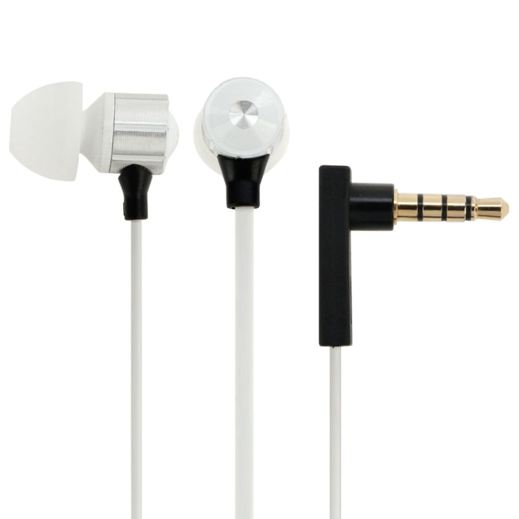 XIKDUN CK-840 3.5mm Plug Noodle Wire Style In-ear Stereo Earphone with Microphone for  iPhone 6 & 6 Plus, iPhone 5 & 5S & 5C, iPhone 4 & 4S, Other Phones(White)