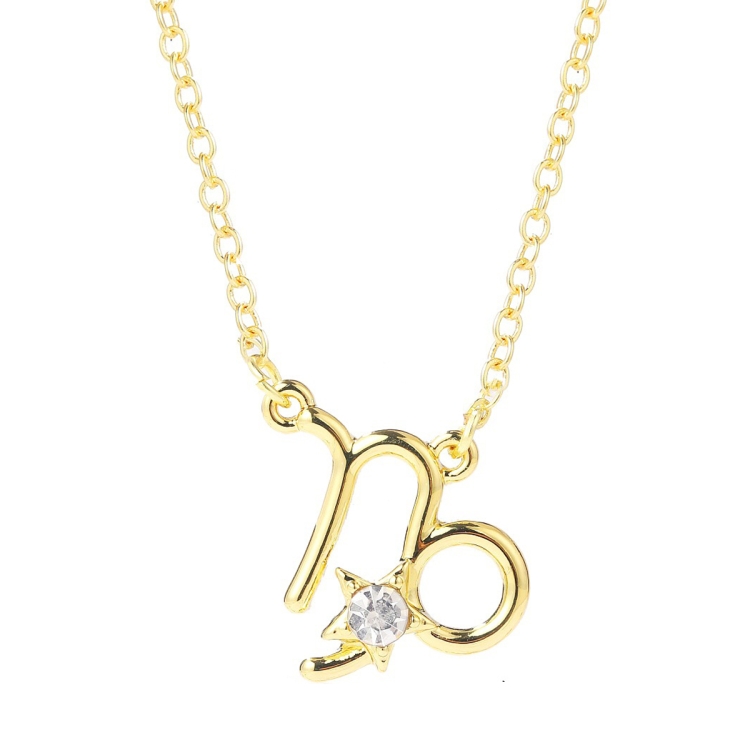 Zodiac Pattern Pendant Clavicle Chain Zodiac Diamond Necklace(N2204-10)